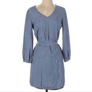 J Crew V Neck Chambray Dress, size small